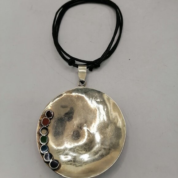 Unisex Adjustable Alpaca Natural Stone Andean Flower Necklace - Picture 5 of 7